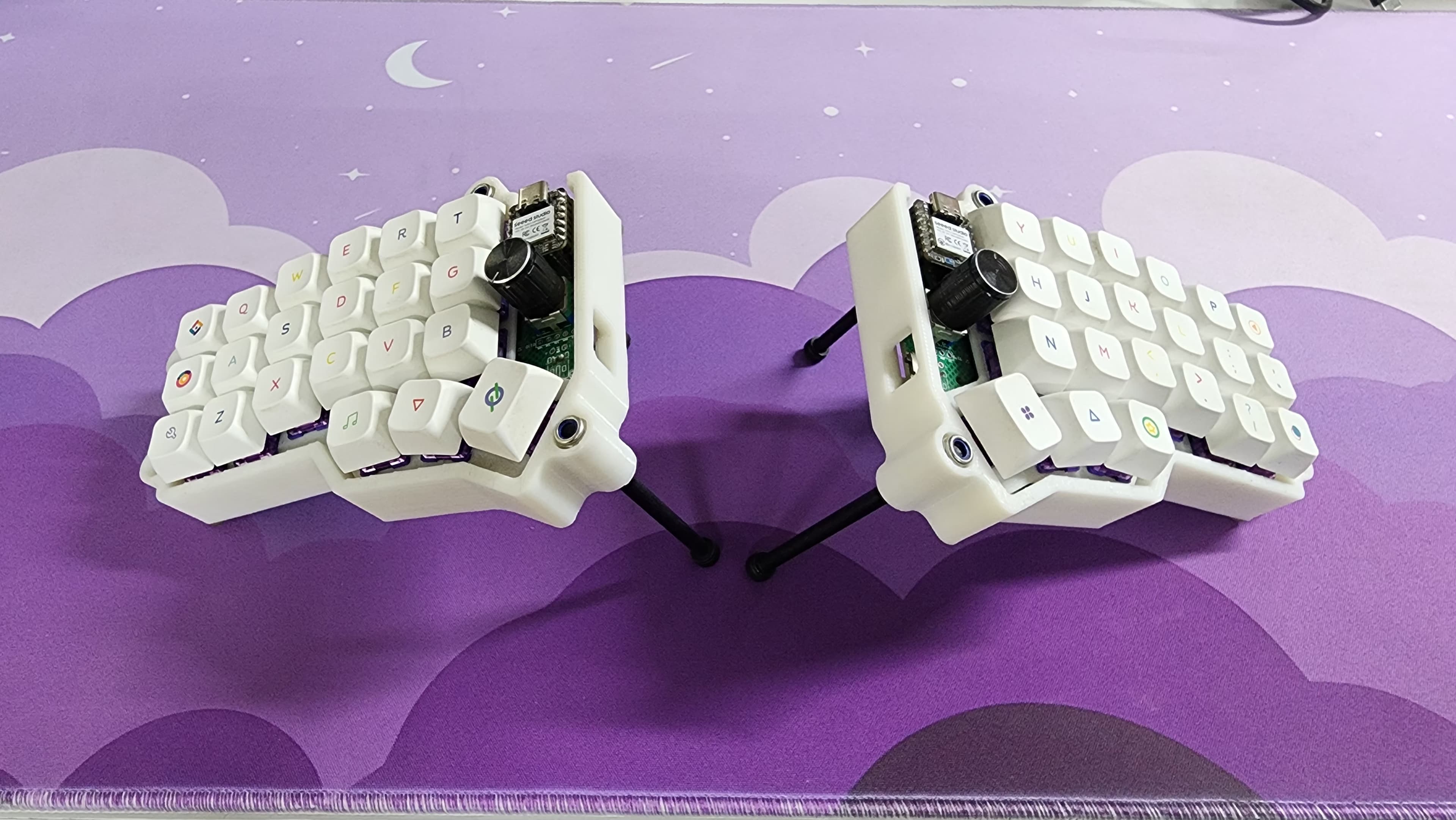Split Keybord | MX | Tenting | White 